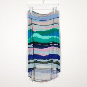 a.n.a Striped Jersey Stretch Skirt